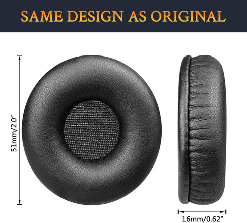 SOULWIT 50mm Ear Pads Cushions Replacement for Plantronics Blackwire C210/C220/C610/C620, Earpads for Poly EncorePro