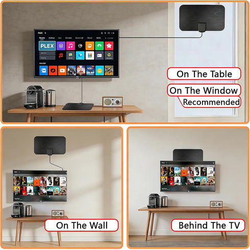 KANGYUE TV,360 4K 1080P 10.5ft Digital Antenna Indoor for Smart Reception, Portable Digital Antenna Indoor for Local