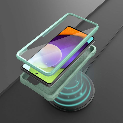 ExoGuard for Samsung Galaxy A52 Case - Rubber Shockproof Full-Body Cover with Screen Protector