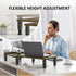 2 AX WABER Dual Monitor Stand Riser, Monitor Stand with Adjustable Length and Angle, Wood Monitor Stand for Desk
