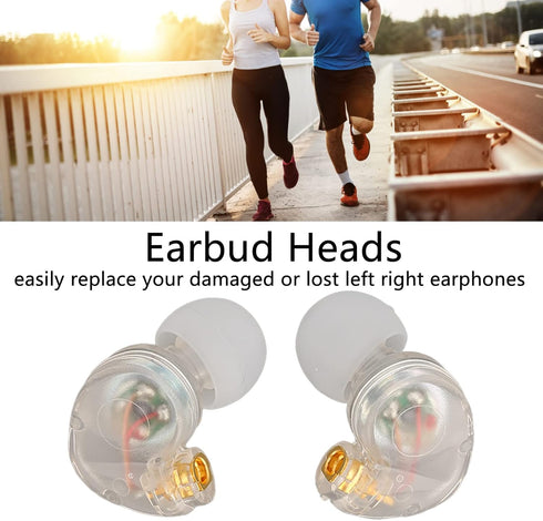 Pluggable Detachable HiFi Earphone Head Replacement for SE215, SE315, SE535 - Transparent Sports Earbud Head.