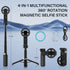 NKDFRI 4-in-1 360 (1PC) Opticnock Magnetic Selfie Stick for iPhone/Android - Rotatable, Extendable with Wireless Remote