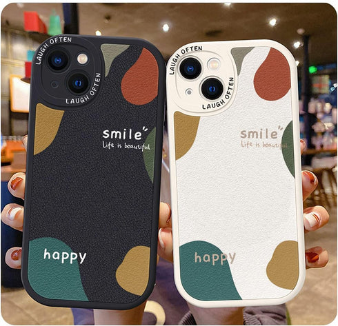 ZEZHOU Compatible iPhone 14 Case, Cute Pattern Design for Women Men, Soft Lambskin Flexible Protective TPU Case