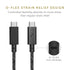 Native Union Type-C Desk Cable – USB-C to USB-C 8ft Ultra-Strong Non-Slip Charging Cable with Anchor Weight Compatible with iPhone 15, MacBook Pro 13" M1/ M2, Air 13"/15", Surface Go 3 (Cosmos)