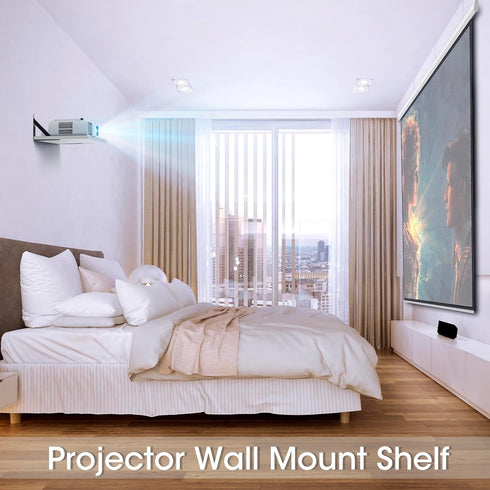 15.7" 9.8"(Lx DAWASAPAT Projector Wall Mount Shelf, Floating Projector Shelf for Wall, Router/Cable Box/Router Wall