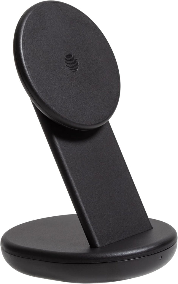 AT&T 15W Wireless Charging Stand USB-C PD Fast Charger with Magnetic Snap-On Alignment,