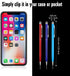 Outus 12 Pieces Stylus Pens for Touch Screens, Retractable Fiber Tip 2 in 1 Capacitive Stylus Ballpoint Pen Compatible with iPad iPhone Tablets Samsung All Universal Touch Screen Devices