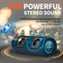 Portable Bluetooth Speaker, IPX7 Waterproof with 25W Loud Stereo Sound and 16H Playtime, Blue