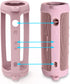 LTGEM Silicone Protective Case for JBL Flip 6 Portable Bluetooth Speaker with Extra Carabiner and Strap - Pink (Case