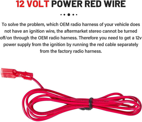 2002-2008 RED WOLF Car Radio Wiring Harness w/Antenna Adapter Compatible with GM Chevy Silverado Impala GMC Sierra