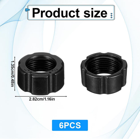 SynHHergyx 6 17mm PCS Tightening Nut for Replacement Car Mount Screw-On for Ball Head, Tightening Nut Ball Fixed