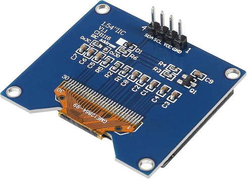Coliao 2pcs 1.54 Inch I2C 12864 128x64 SSD1309 4 OLED IIC Display Module Pixel Driver Self-Luminous OLED Screen Board