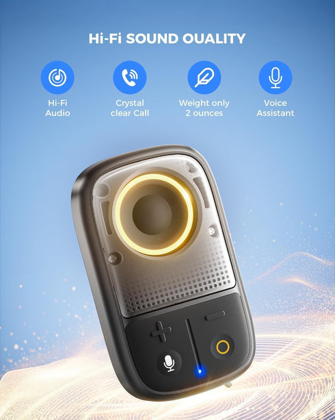 SUPERONE 2026 IPX7 30H Upgrade Wearable Bluetooth Speaker with Voice Assistant & Mic, Waterproof Clip-on Portable