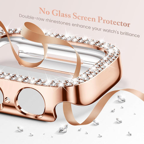 Goton 4-Pack Bling Bumper for Apple Watch Series 3 2 1, 38mm Case, Women Glitter Diamond Protector Cover