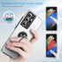 Anqrp Galaxy S21 Ultra Case 5G, 360° Metal Ring Military Grade Protection Phone Case with Heat Dissipation, Silver