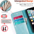 OCASE Wallet Case Compatible with iPhone 12/12 Pro, PU Leather Flip with Card Holders, Mint Green