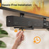 Perlegear Soundbar Mount, Under TV Sound Bar Mount with Holes/Without Holes, Non-Slip Base Holder