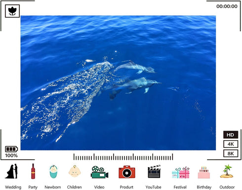 TryKid 10x6.5ft Deep Ocean Dolphin Blue Wave Backdrop Sparkling Water Marine Life Scene Photography Background Wildlife
