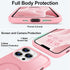Vooii iPhone 13 Pro Case, Pink Translucent Matte, Shockproof & MagSafe Compatible, Protective Cover for 6.1" iPhone 13