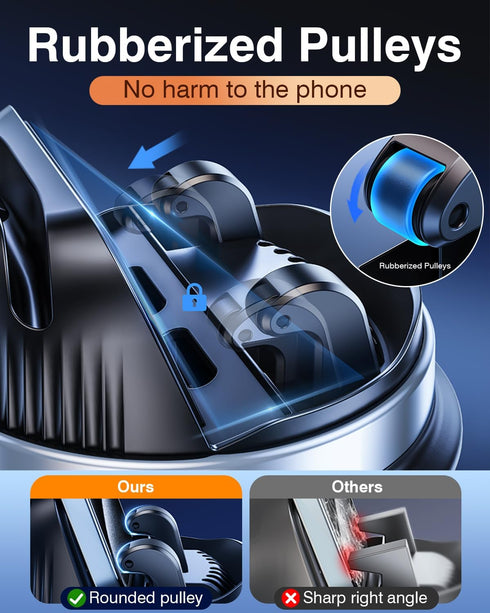 Multifunctional Dash Cell Phone Car Mount, 360 Rotatable Non-Slip Mat Universal Holder for iPhone, Samsung, Google