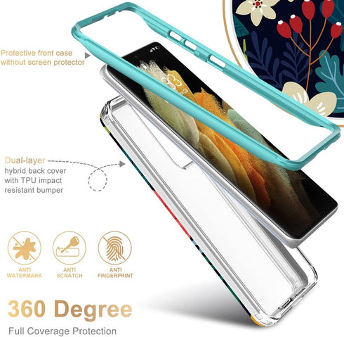 Esdot for Samsung Galaxy S21 Ultra Case, Military Grade 21ft Drop Test Rugged Cover with Fashionable Designs for Women