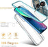 Esdot for iPhone 13 Case Opal Marble Teal - Built-in Screen Protector, Military Grade Rugged Cover for Women Girls, 6.1"