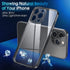Supdeal Crystal Clear iPhone 12 Pro Max Case, Black Transparent Shockproof, Military Grade Drop Tested, Camera