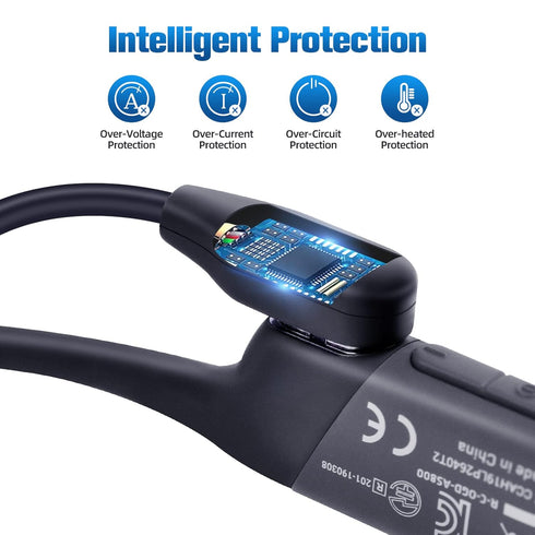 2-Pack Magnetic USB Charging Cable for Shokz Aeropex, OpenRun, OpenRun Pro, OpenRun Mini & OpenComm 2/UC - 3.3ft