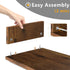 TAVR Dual Monitor Stand Riser, Extra Long Desktop Organizer for 2 Monitors, Max 48.2" Length, Rustic Brown