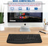 EDJO 2.4G Wireless Keyboard, Ergonomic Full Size Wireless Computer Keyboard with Wrist Rest for Windows, Mac OS