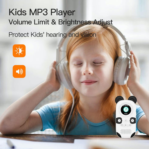 RUIZU 64GB MP3 Player for Kids, Cute Panda Portable Music Player with Bluetooth 5.3, FM Radio, Voice Recorder