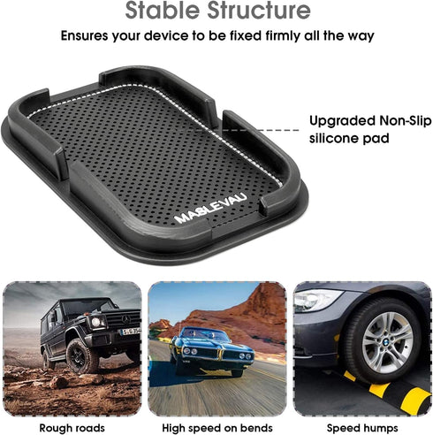 Anti Slip Pad Phone Holder for Car, Reusable Dashboard Pad with Heat Resistant Sticky Silicone Pads for Accessories
