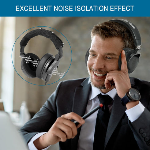 GVOEARS Cooling Gel Earpads for Sennheiser HD280, HD280 Pro, HD281, HMD280, HMD281 Headsets, Soft Memory Foam, Black