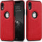 Classy Design Luxury Leather Ultra Slim Phone Case for iPhone XR, Full Body Non-Slip Grip 6.1 Inch (Red)