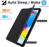 iPad 10th Generation Case, Auto Wake & Sleep Cover, Slim Trifold Stand TPU Back Shell for 10.9 inch Black
