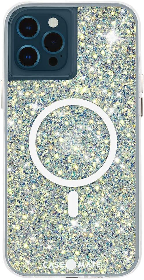 Case-Mate TWINKLE Case for iPhone 12 and 12 Pro (5G) - Compatible with MAGSAFE, 10 ft Drop Protection, Stardust