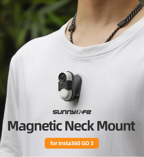 Magnetic Neck Mount Holder with Lanyard Strap Accessory for Insta360 Go 3