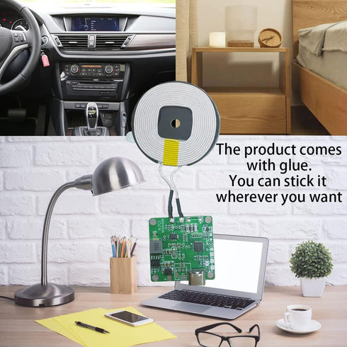 Gikfun 20W Qi Charger Module Coil for Car Fast Charging DIY Parts, Universal Type-C Interface EK1984