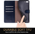 SUANPOT for iPhone 7 Plus/8 Plus Case - RFID Blocking Leather Wallet Case with Credit Card Holder, Shockproof Cover