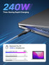 JSAUX 240W USB-C Charge Cable 10FT, USB C to USB C Fast Charger Cable for MacBook Pro Air, iPad Pro Air, Dell, iPhone