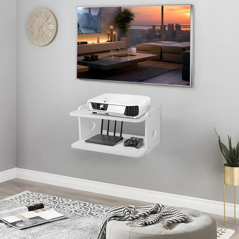 Projector Shelf, Projector Wall Mount Floating Shelf, Projector Stand, Projector Rack Holder, Router Shelf Storage Box
