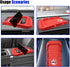 smilfuy Car Dashboard Anti-Slip Mat Cell Phone Holder, Double-Groove Sticky Gripping Gel Pad with Number Plate