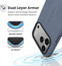 Speck 17 CANDYSHELL Grip +MS Case for iPhone Pro Max - Mystery Blue/Faded Denim | Slim Protective Grip | Drop