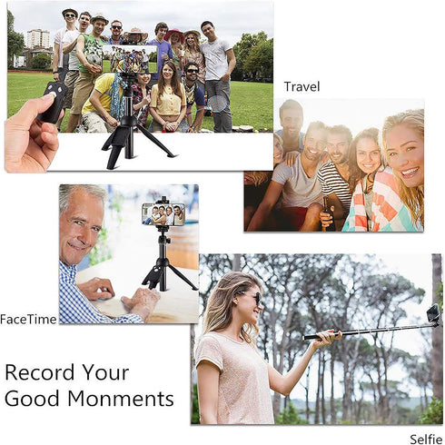 bluehorn Selfie Stick, Portable 40 Inch Aluminum Alloy Selfie Stick Phone Tripod with Wireless Remote Shutter,