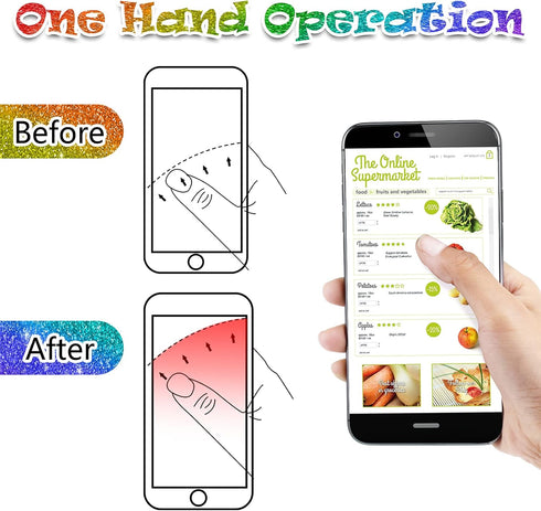 Honoson 9 Pieces Cell Phone Grip Holder, Colorful Collapsible Self-Adhesive Finger Ring for Smartphone and Tablets