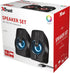 Trust 2.0 12 Gemi RGB LED PC Speakers for Computer and Laptop, W, USB Powered, Illuminated - Black