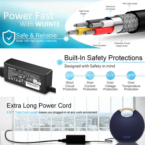 Charger for Harman Kardon Onyx Studio 1-8 Wireless Bluetooth Speaker, 19V 38W AC Fast Power Adapter