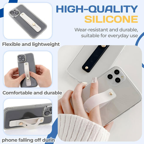 OLLBIT 2PCS Phone Grip Finger Holder Loopy Phone Case Phone Grips for Back of Phone Universal Portable Phone Strap