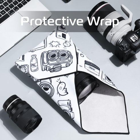 ULANZI Protective Wrap, Anti-scratch Lens Camera Wrap, Lens protector, Magic Self-Adhesive Cloth Protective Camera Wrapper for DSLR/Camera Lens/Phone/Accessories