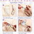 6 Pieces Beaded Cell Phone Lanyard Strap, Bling Wristlet Chain for Girls Women, Various Color